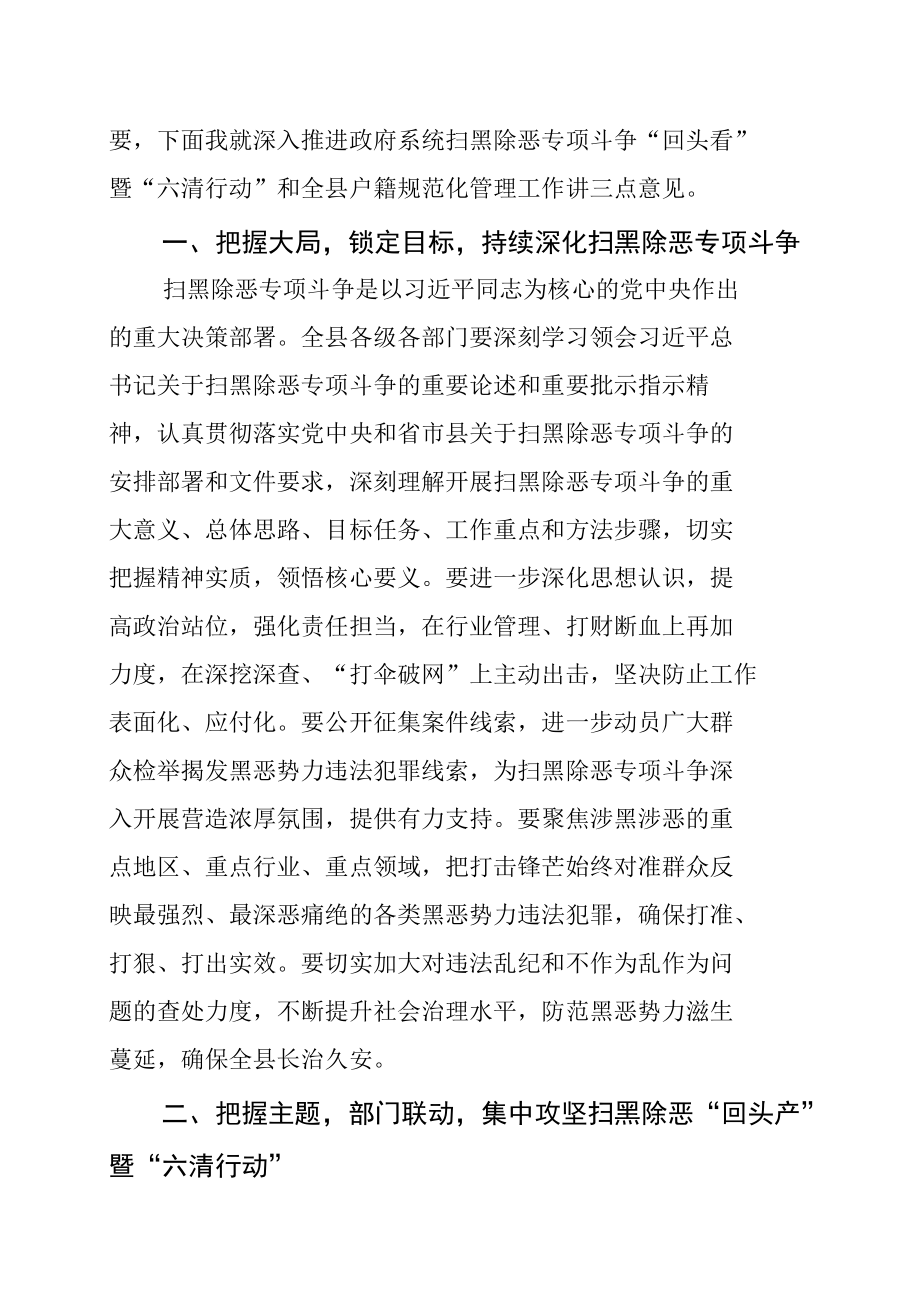 某某县长在县政府扫黑除恶专项斗争“回头看”暨“六清”行动推进会议上的讲话.docx_第2页