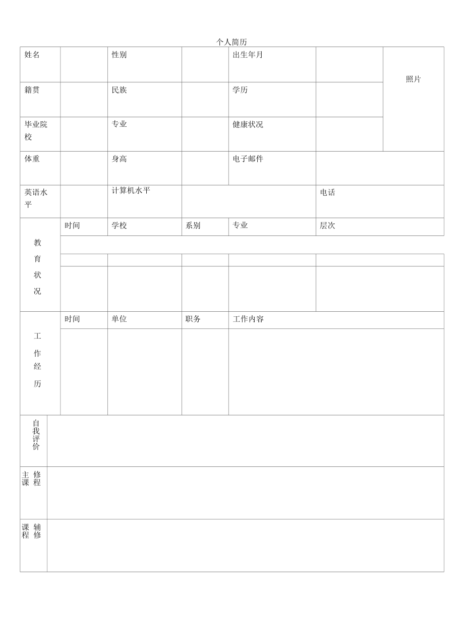 电子版免费简历模板.docx_第3页