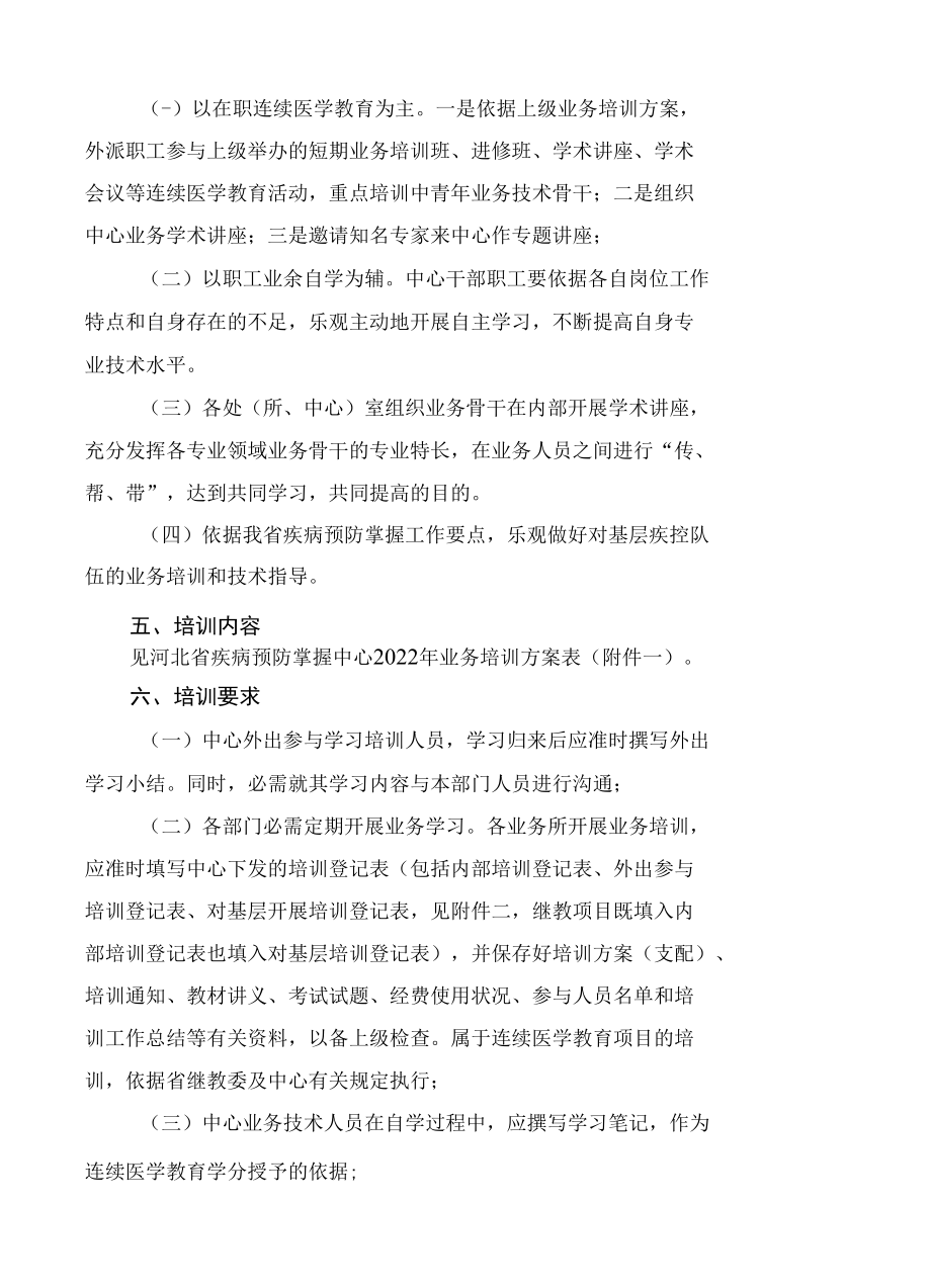 河北省疾病预防控制中心2009年业务培训计划.docx_第2页