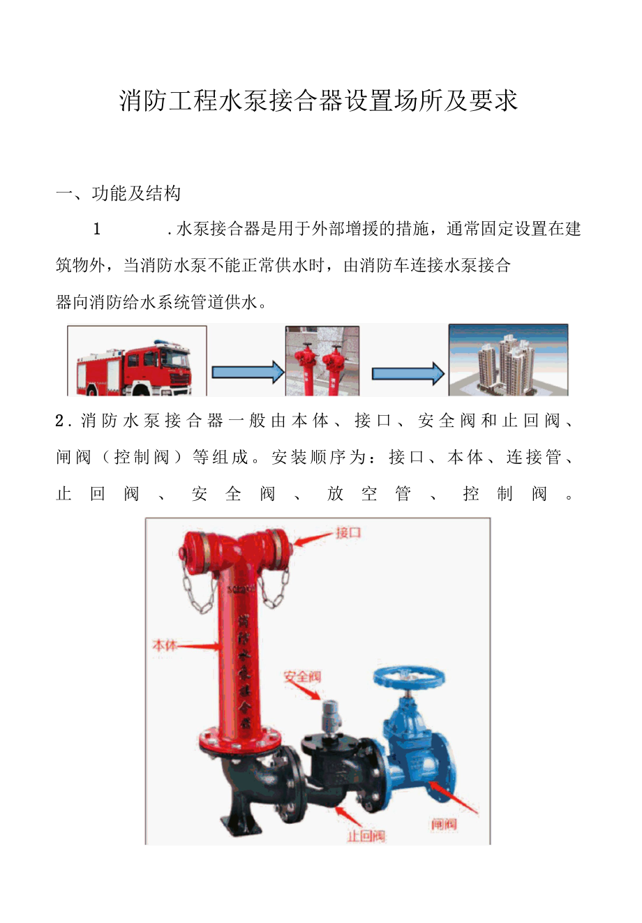 消防工程水泵接合器设置场所及要求.docx_第1页