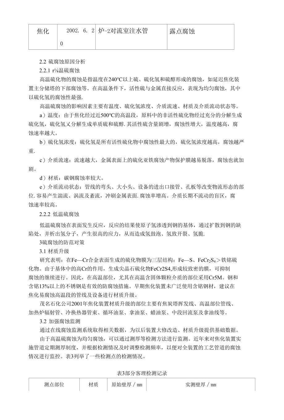 焦化装置硫腐蚀危害及对策.docx_第3页