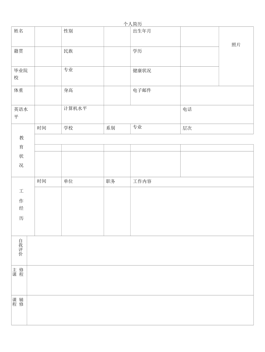 正规个人简历模板.docx_第3页