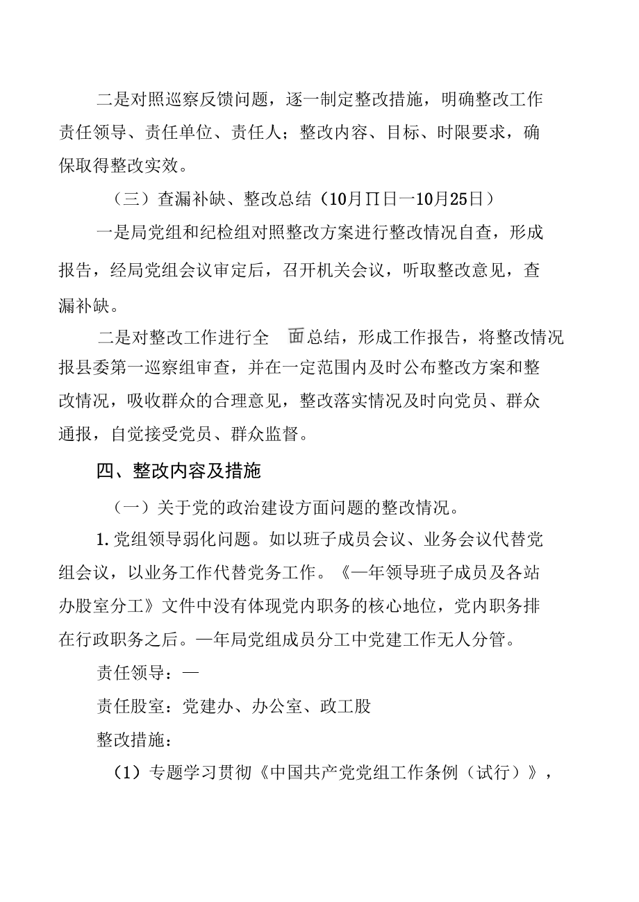 2022关于落改巡察组巡察反馈问题整改工作实施方案情况报告【四篇】.docx_第3页