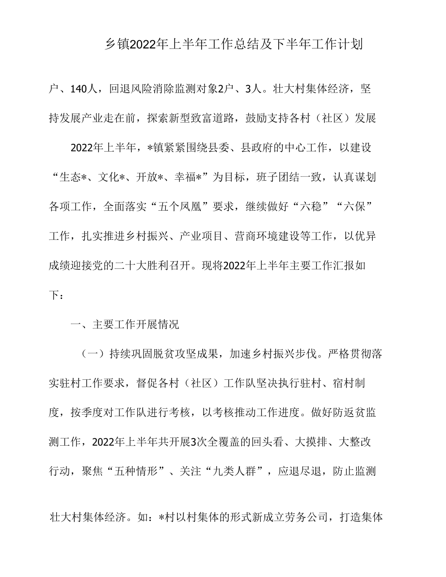 乡镇2022年上半年工作总结及下半年工作计划.docx_第3页