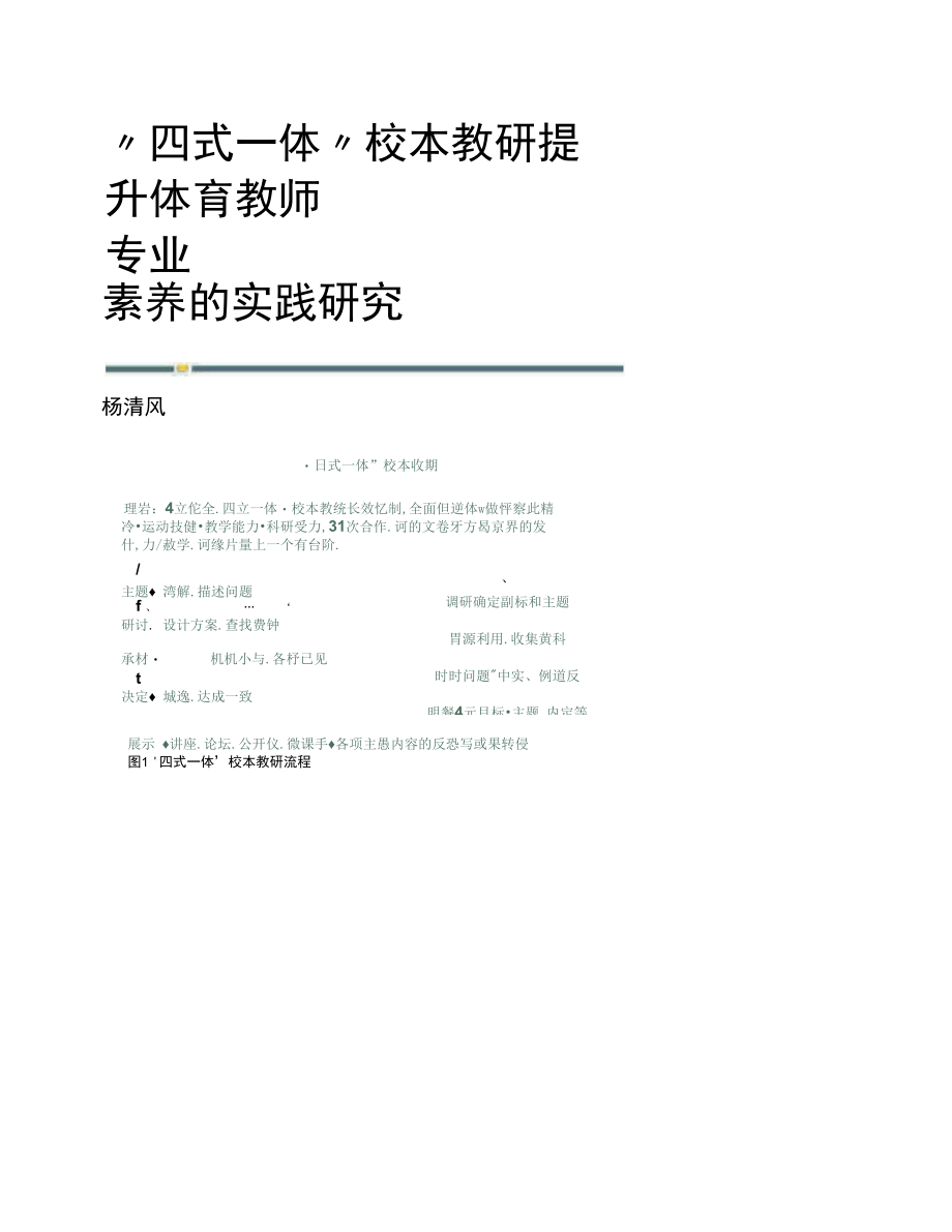 四式一体校本教研提升体育教师专业素养的实践研究.docx_第1页