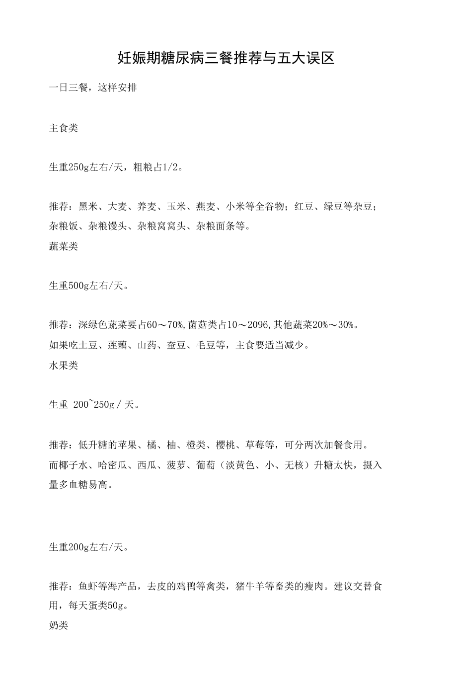 妊娠期糖尿病三餐推荐与五大误区.docx_第1页