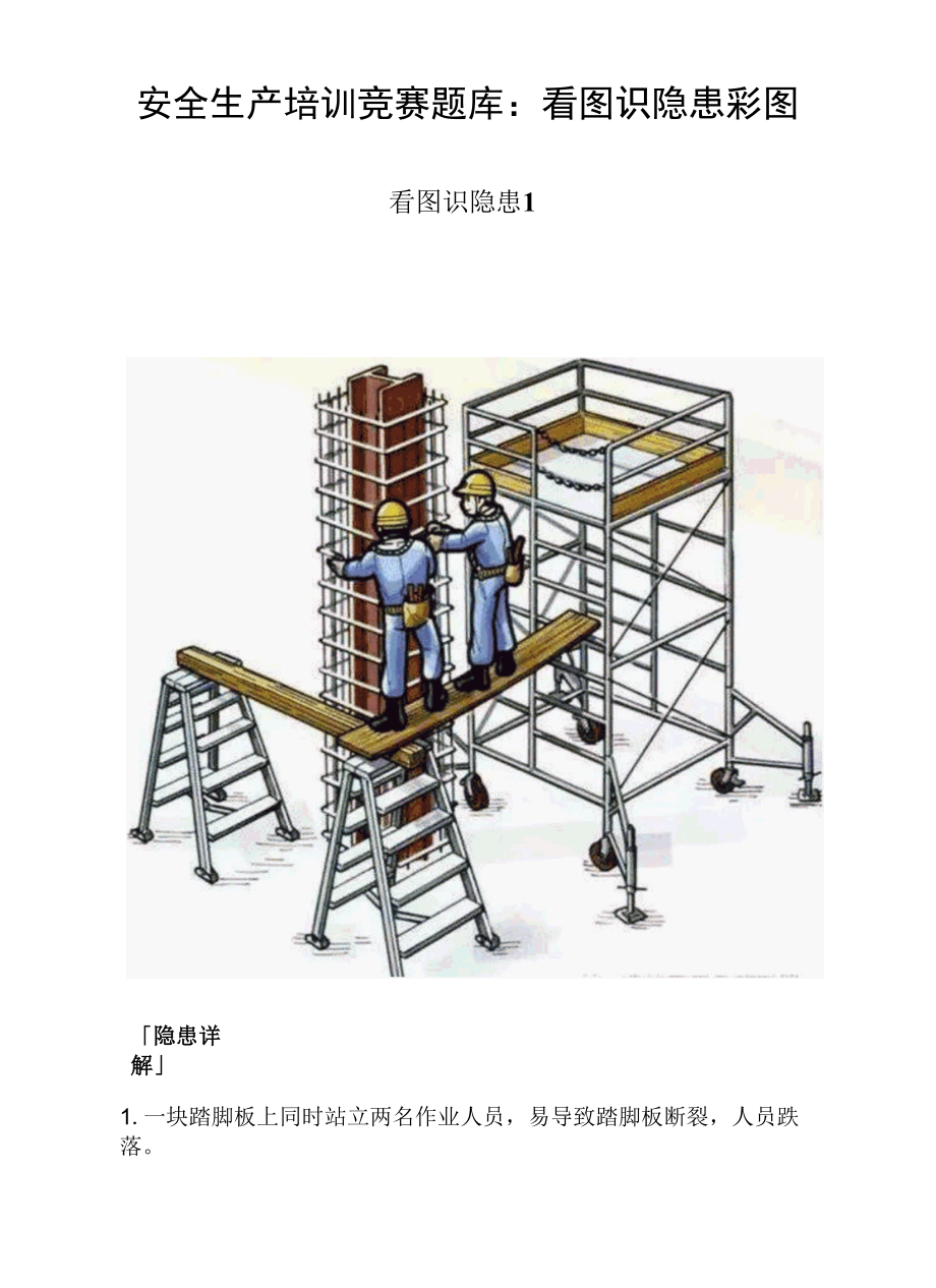 安全生产培训竞赛题库∶看图识隐患彩图.docx_第2页