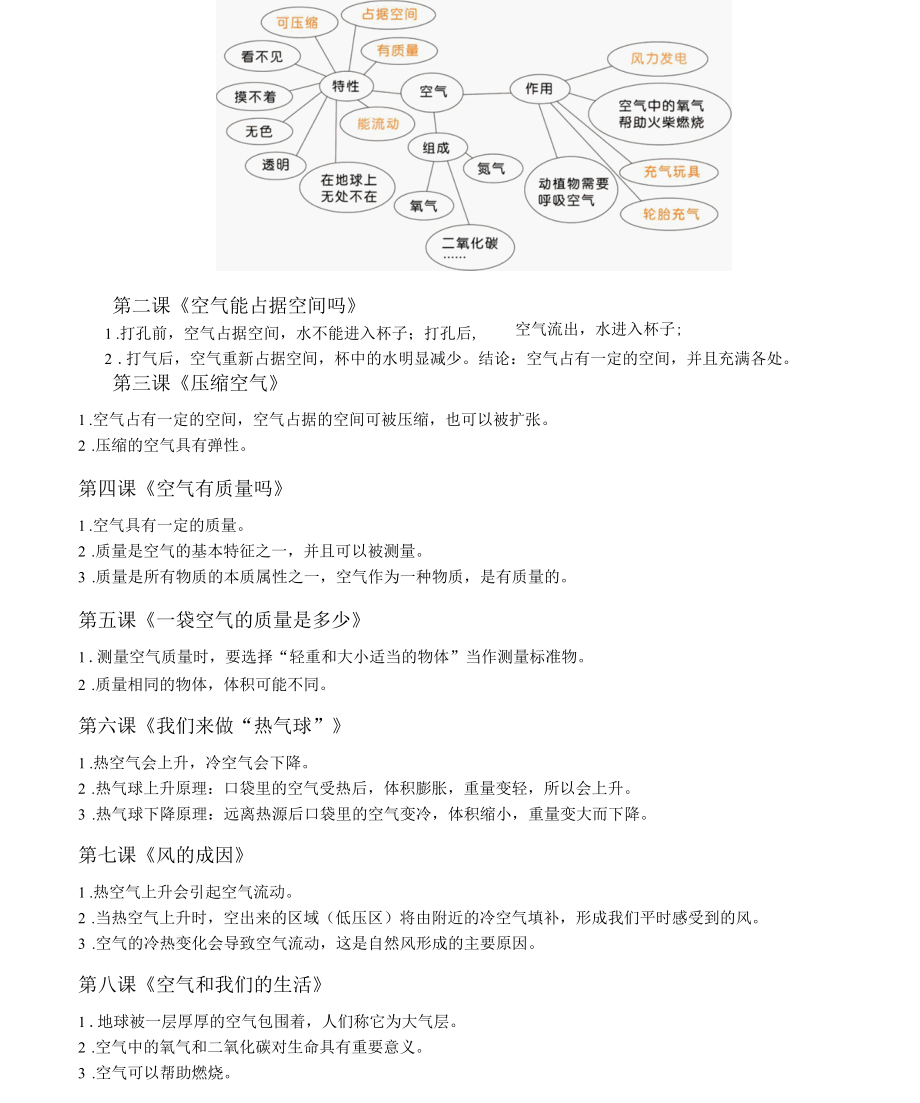 小学科学：三年级上册单元资料.docx_第1页