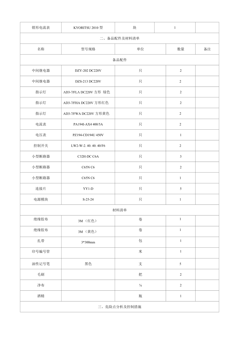 灯泡贯流式机组机旁动力屏备用电源自动投入装置检修作业工序及工艺卡.docx_第3页