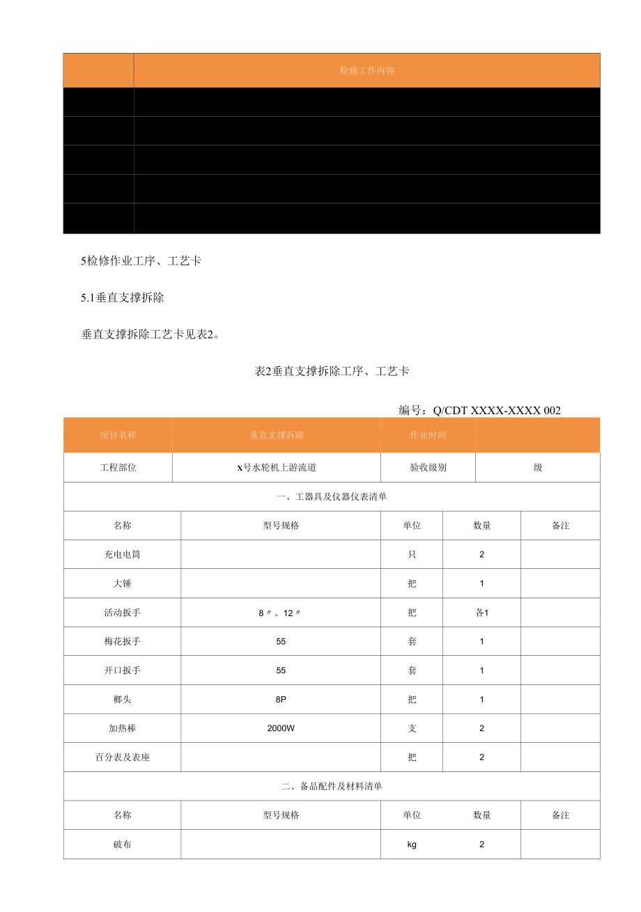 灯泡贯流式水轮发电机组垂直支撑A级检修作业指导书.docx_第3页