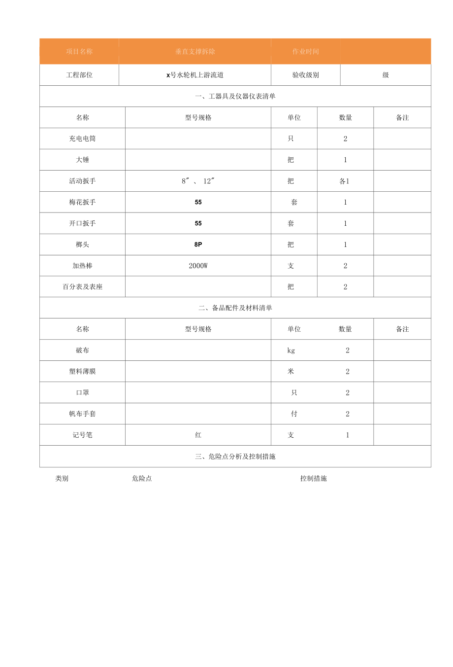 灯泡贯流式水轮发电机组检修作业工序及工艺卡.docx_第2页