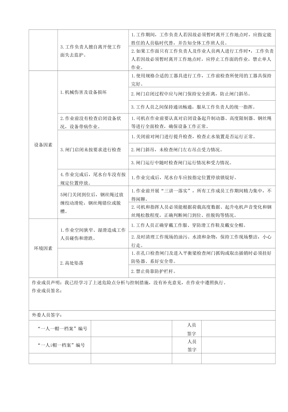 灯泡贯流式水轮发电机组水工专业检修作业工序及工艺卡.docx_第2页