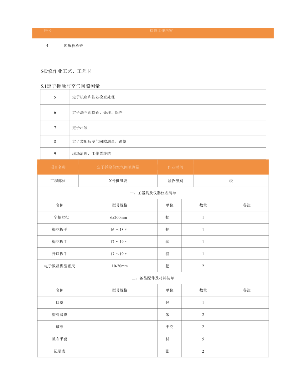 灯泡贯流式水轮发电机组发电机定子A级检修作业指导书.docx_第3页