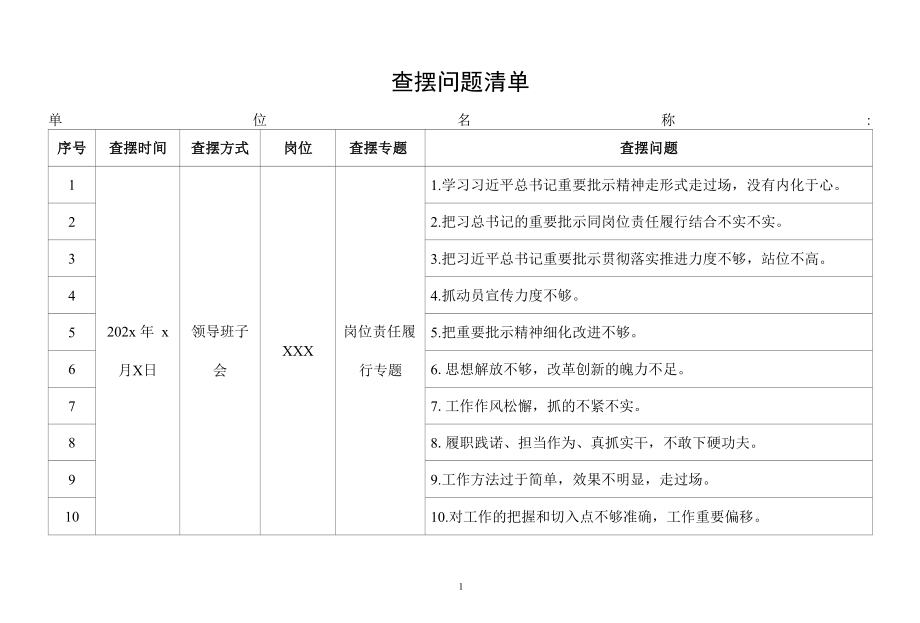 查摆问题清单.docx_第1页