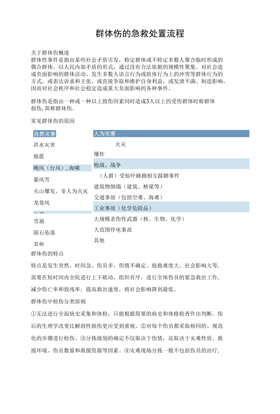 群体伤的急救处置流程.docx_第1页