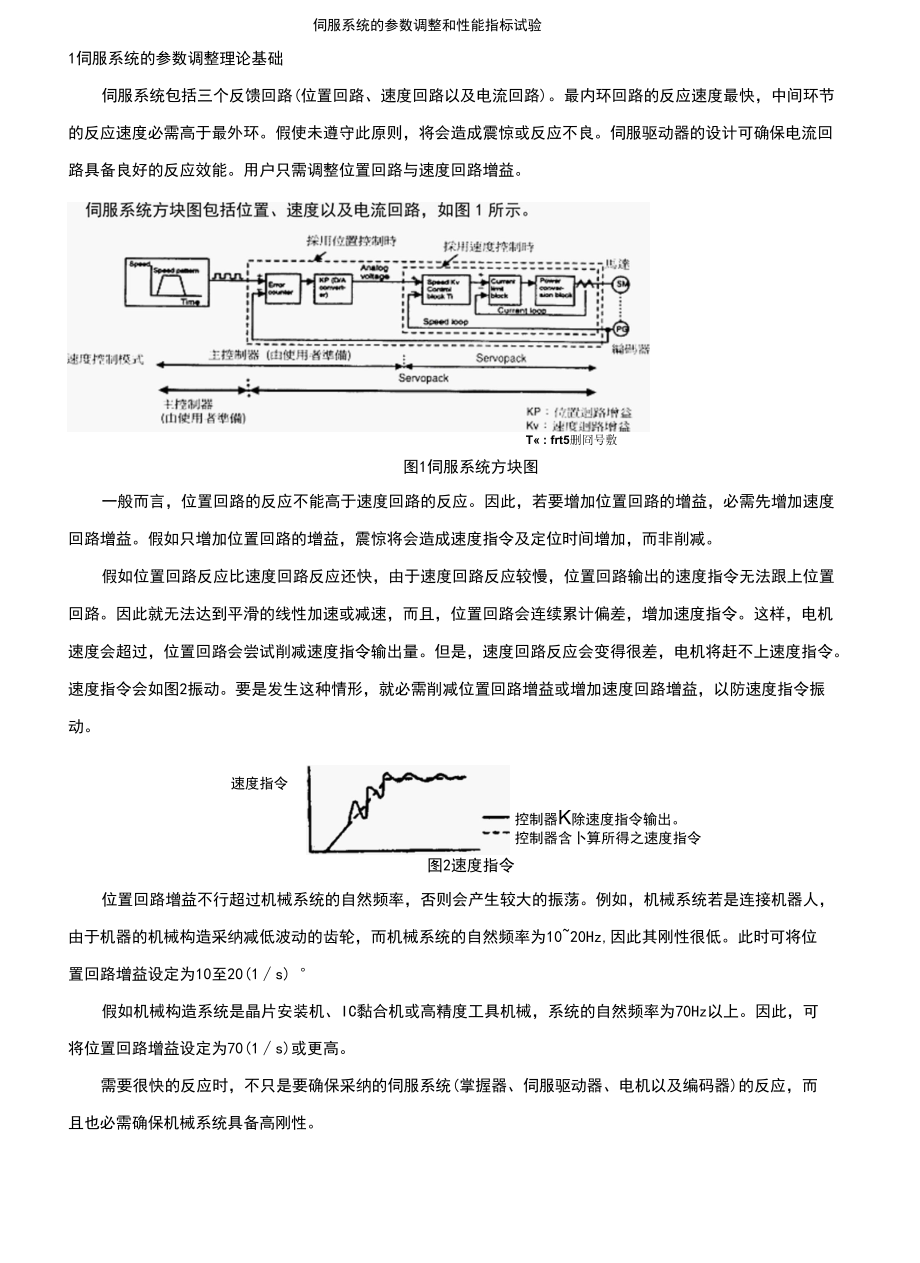 伺服系统的参数调整和性能指标试验.docx_第1页