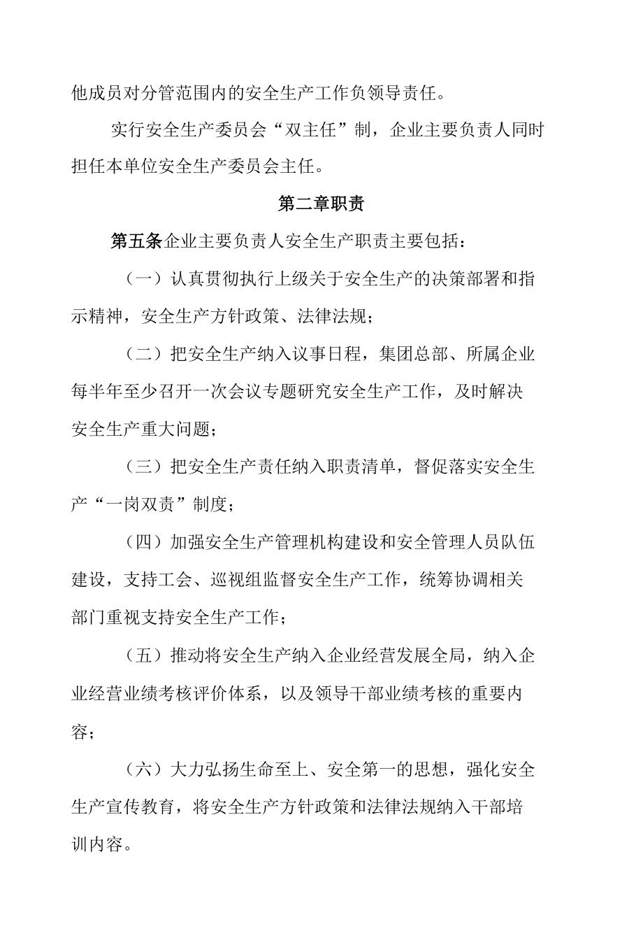 XX集团领导干部安全生产责任制规定.docx_第2页