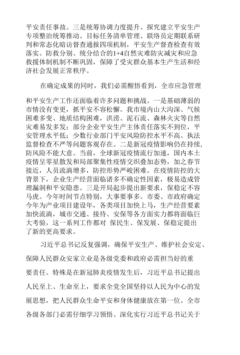 全市应急管理暨安全生产工作会议上的讲话.docx_第2页