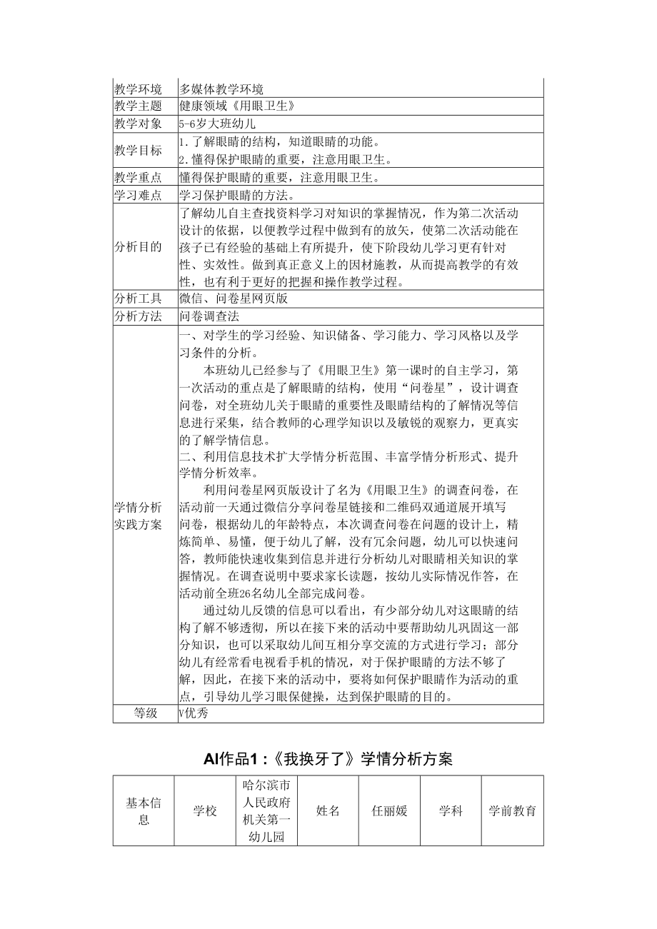 信息化2.0优秀案例A1（学前教育）学情分析.docx_第3页