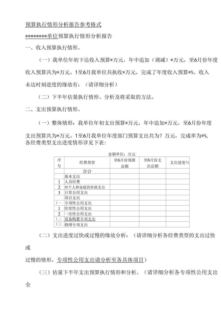 预算执行情形分析报告.docx_第1页