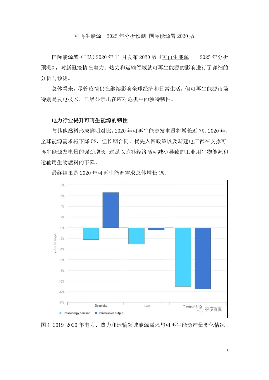 可再生能源—2025年分析预测-国际能源署2020版.doc_第1页