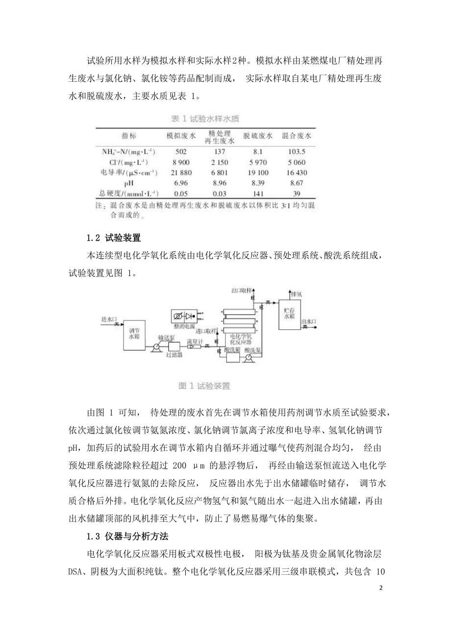 连续型电化学氧化系统处理电厂含氨废水的研究.doc_第2页