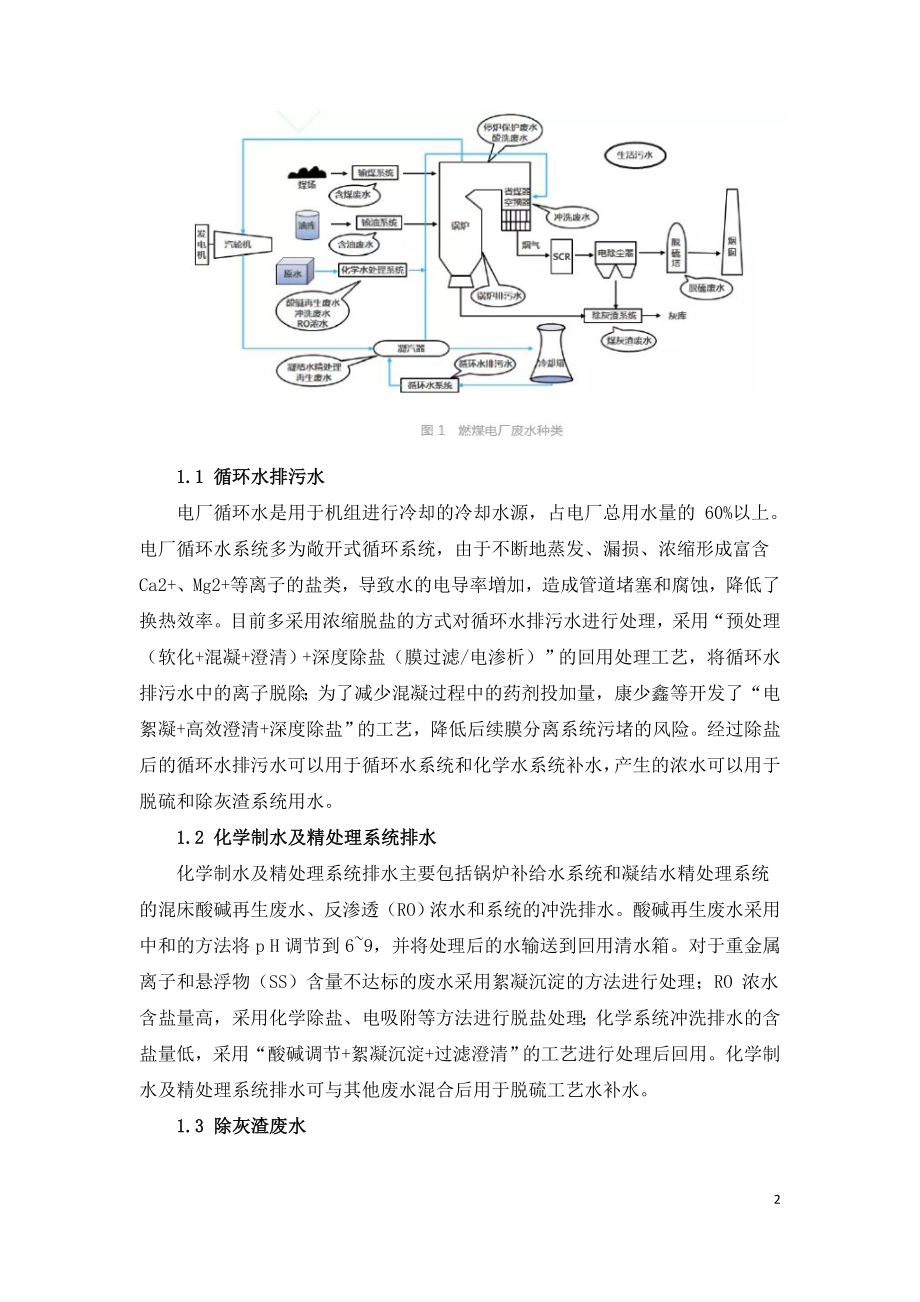 燃煤电厂工业废水零排放技术研究.doc_第2页