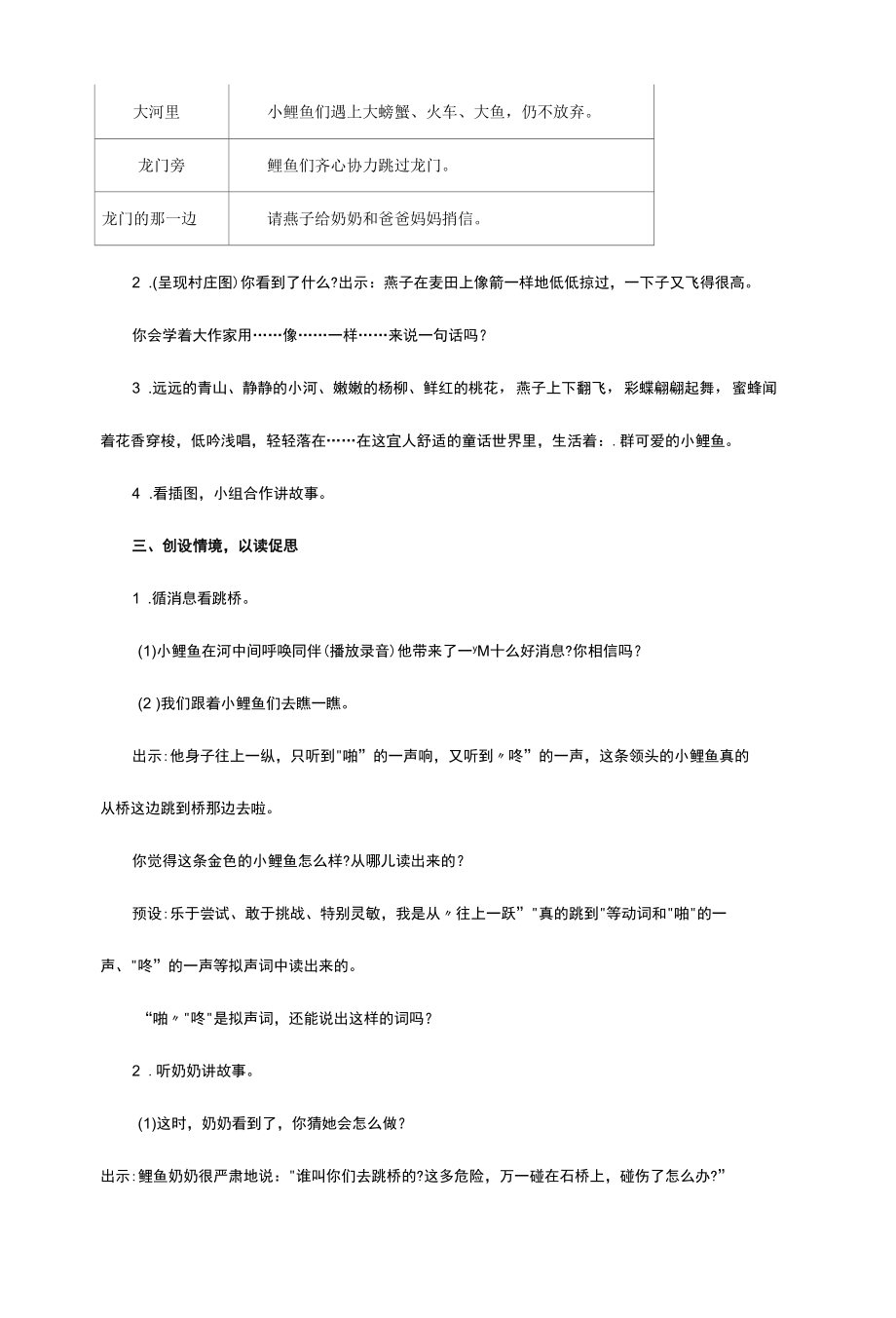 《小鲤鱼跳龙门》共读指导设计.docx_第3页