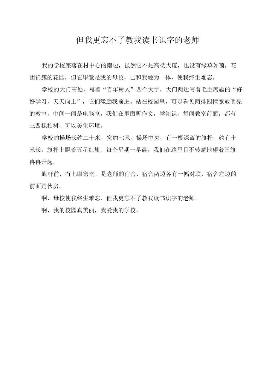 但我更忘不了教我读书识字的老师作文精选.docx_第1页