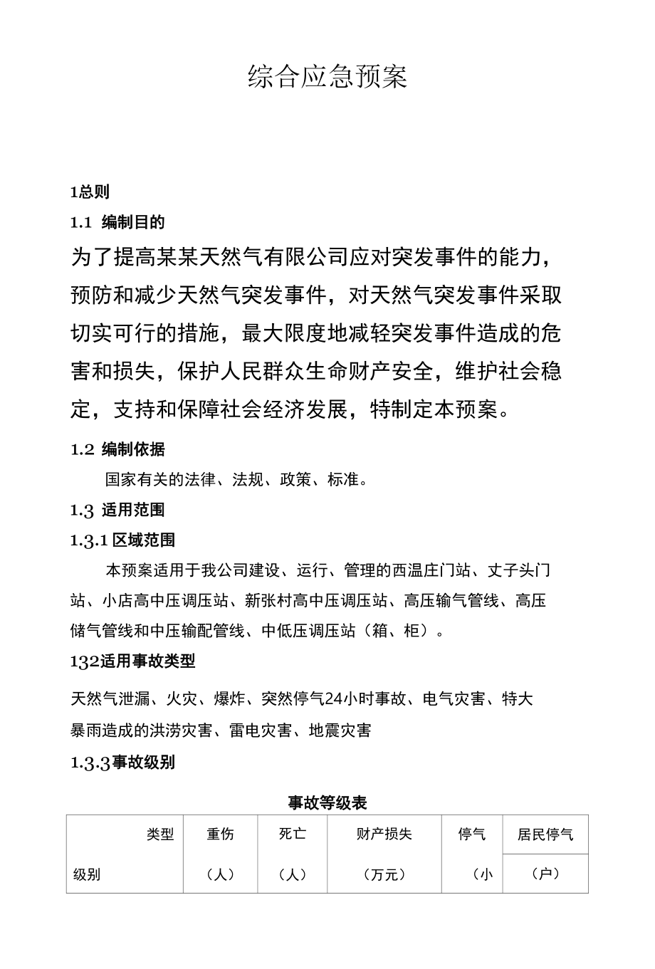 燃气有限公司应急救援预案.docx_第1页