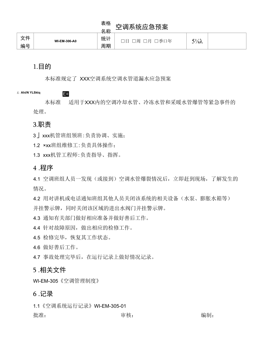 空调系统应急预案.docx_第1页