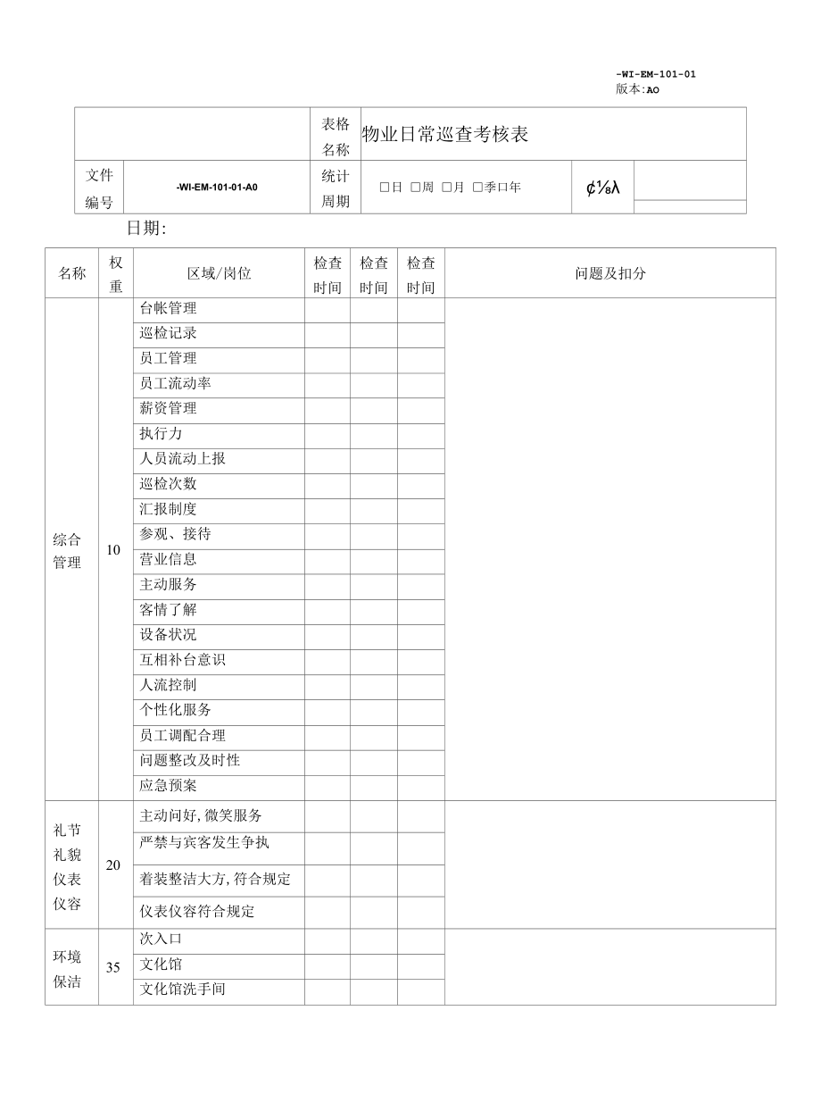 物业处巡检制度.docx_第1页