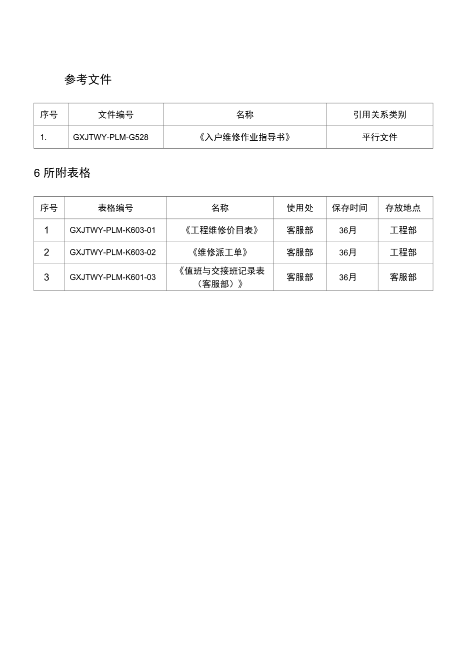 GXJTWY-PLM-K603报修作业指导书.docx_第1页