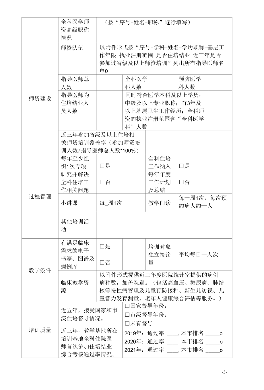 2021年度上海市住院医师规范化培训示范社区教学基地申报书.docx_第3页