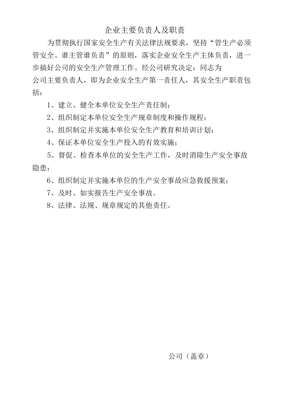 企业主要负责人及职责.docx_第1页