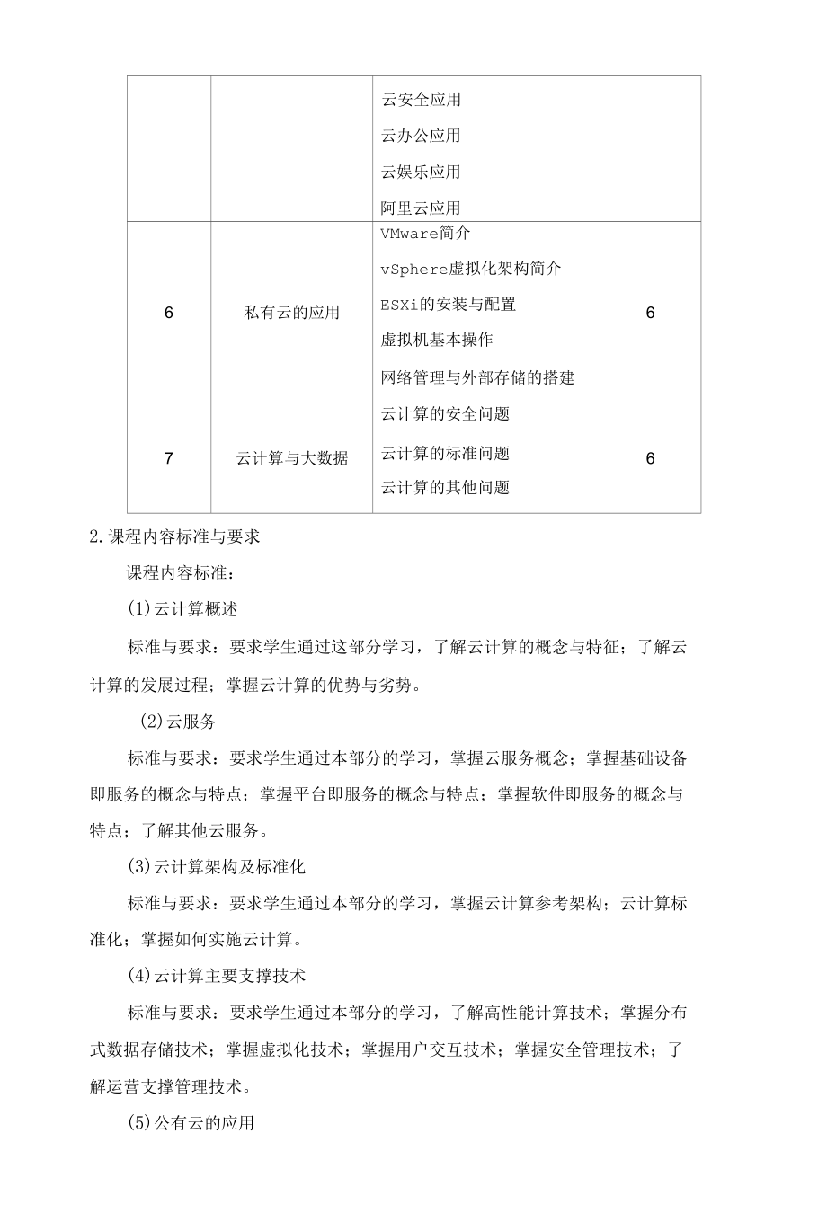 《云计算基础与应用》课程标准.docx_第3页