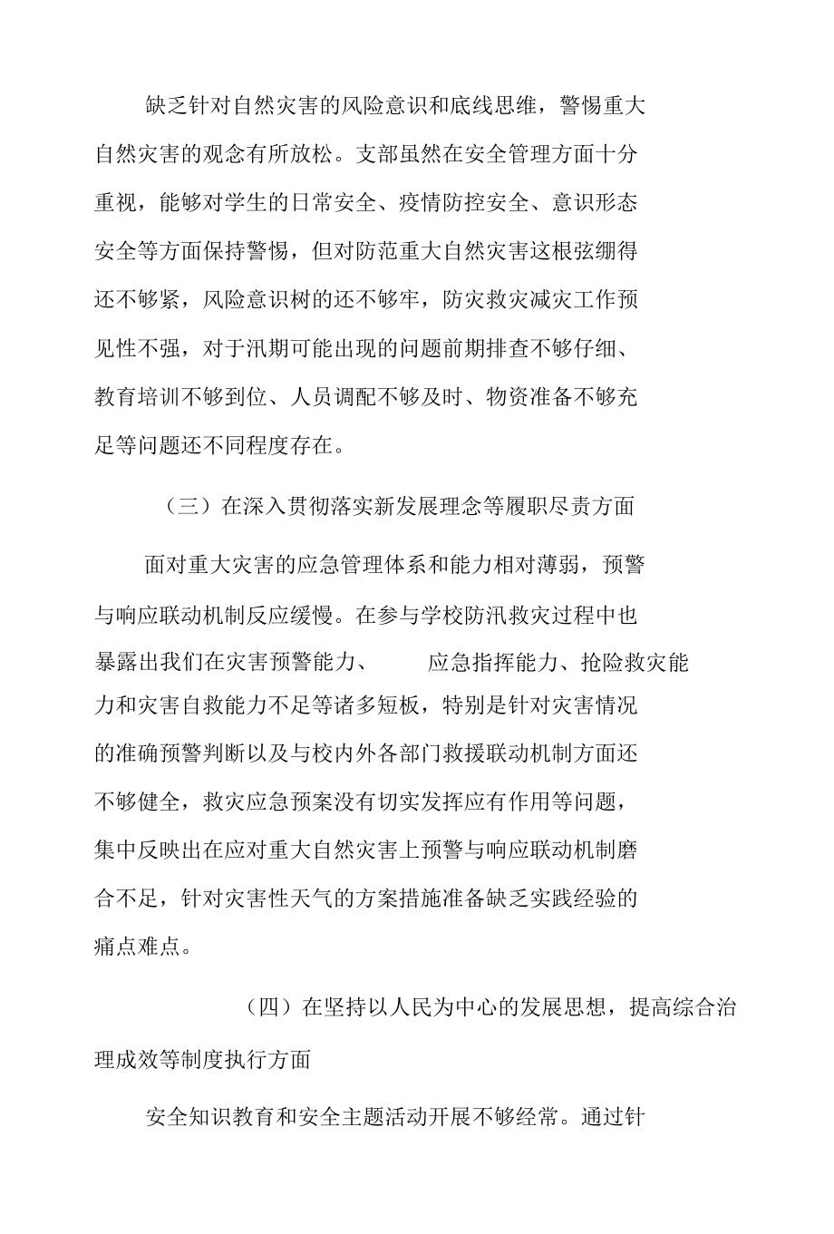 关于“7·20”特大暴雨灾害追责问责案件以案促改党支部干部对照检查报告3篇.docx_第2页