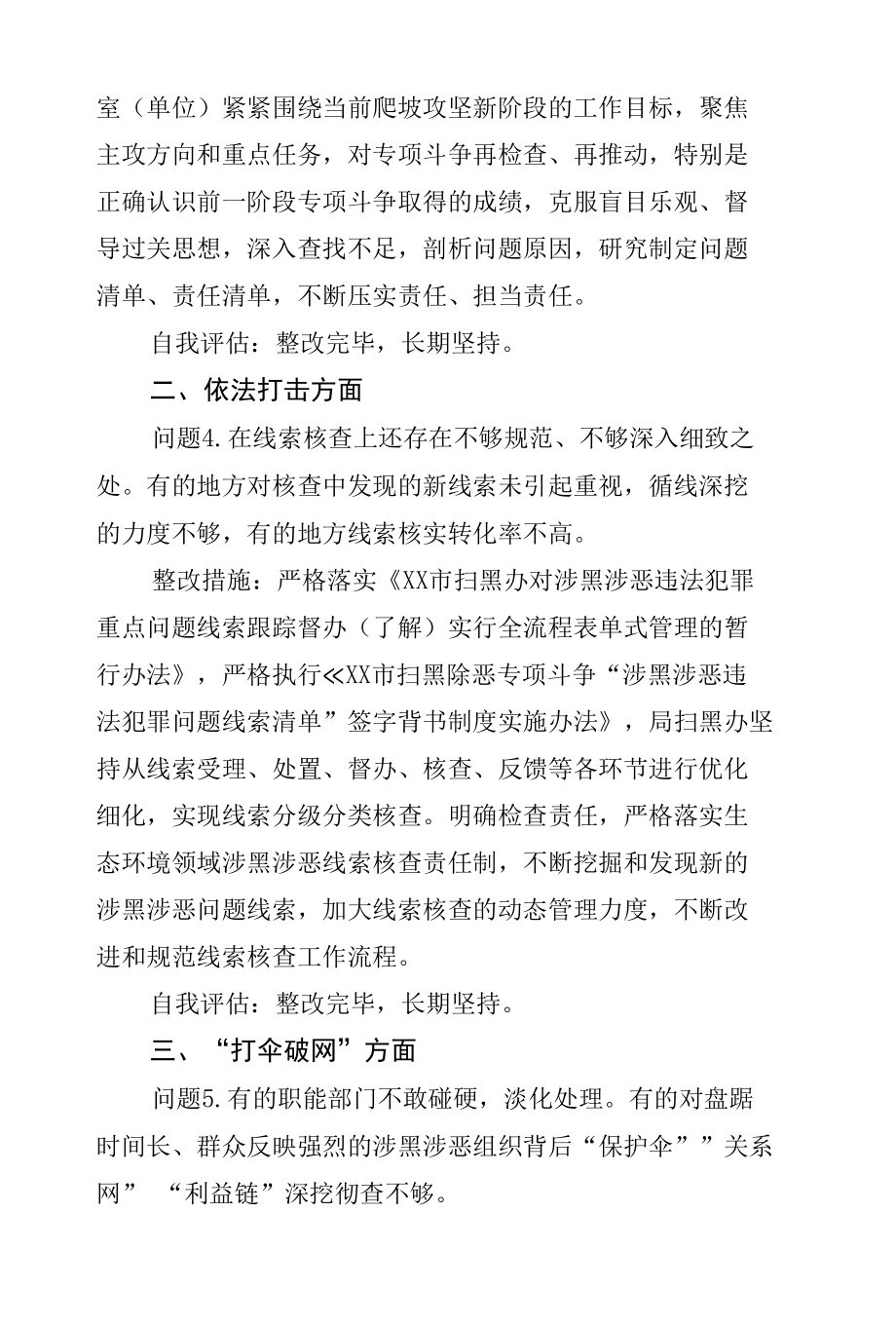 关于中央扫黑除恶督导“回头看”反馈意见整改情况的汇报.docx_第3页