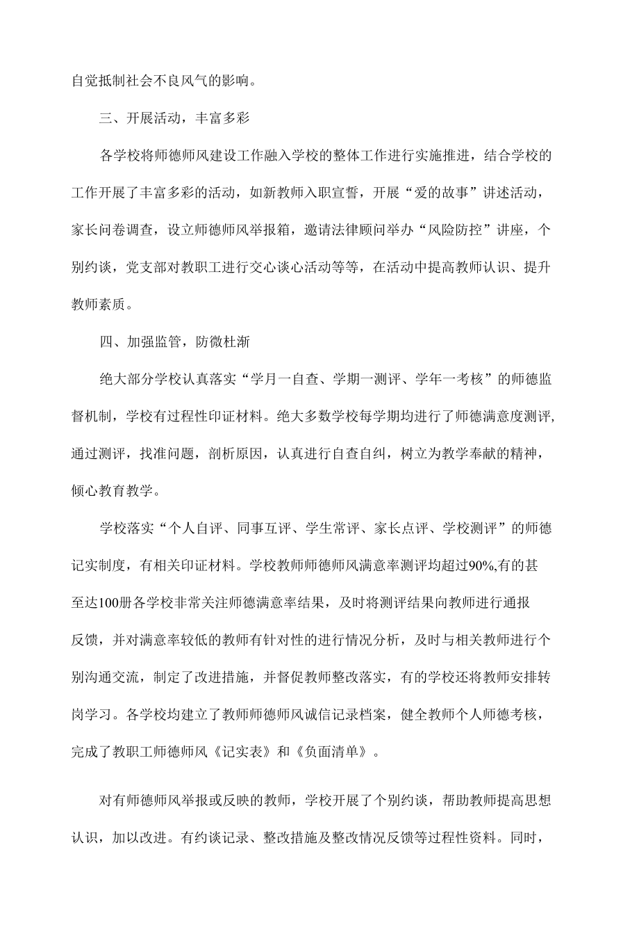 师德师风专项督导检查情况报告.docx_第2页