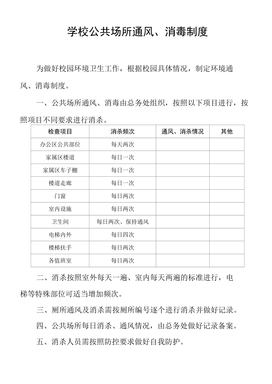 学校公共场所通风、消毒制度.docx_第1页