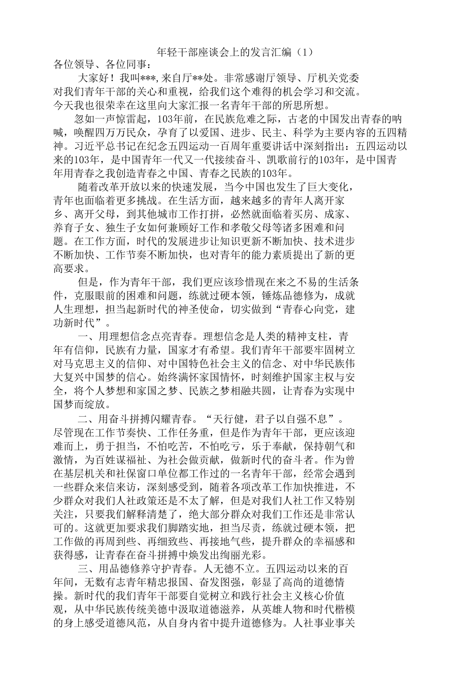 年轻干部座谈会上的发言汇编.docx_第2页