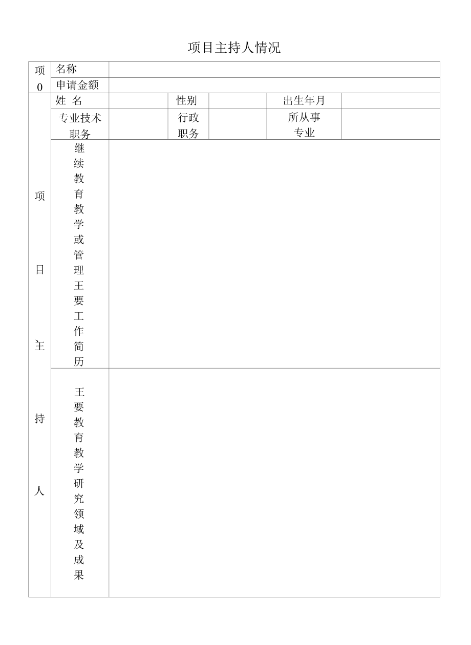 高校继续教育教学改革项目申请书（word模板）.docx_第2页