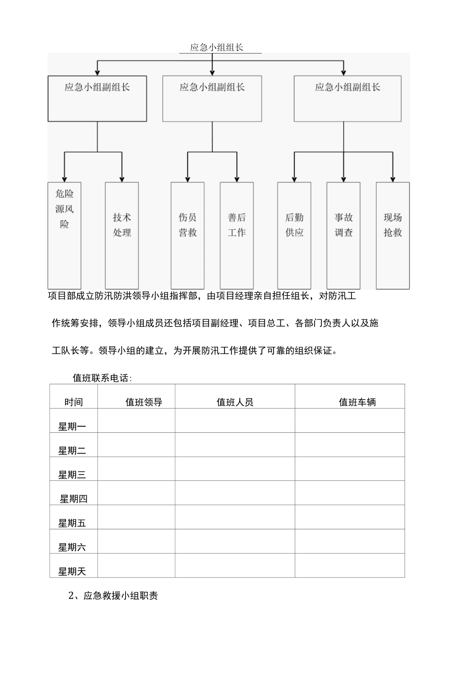 防汛一级应急响应保障方案.docx_第2页