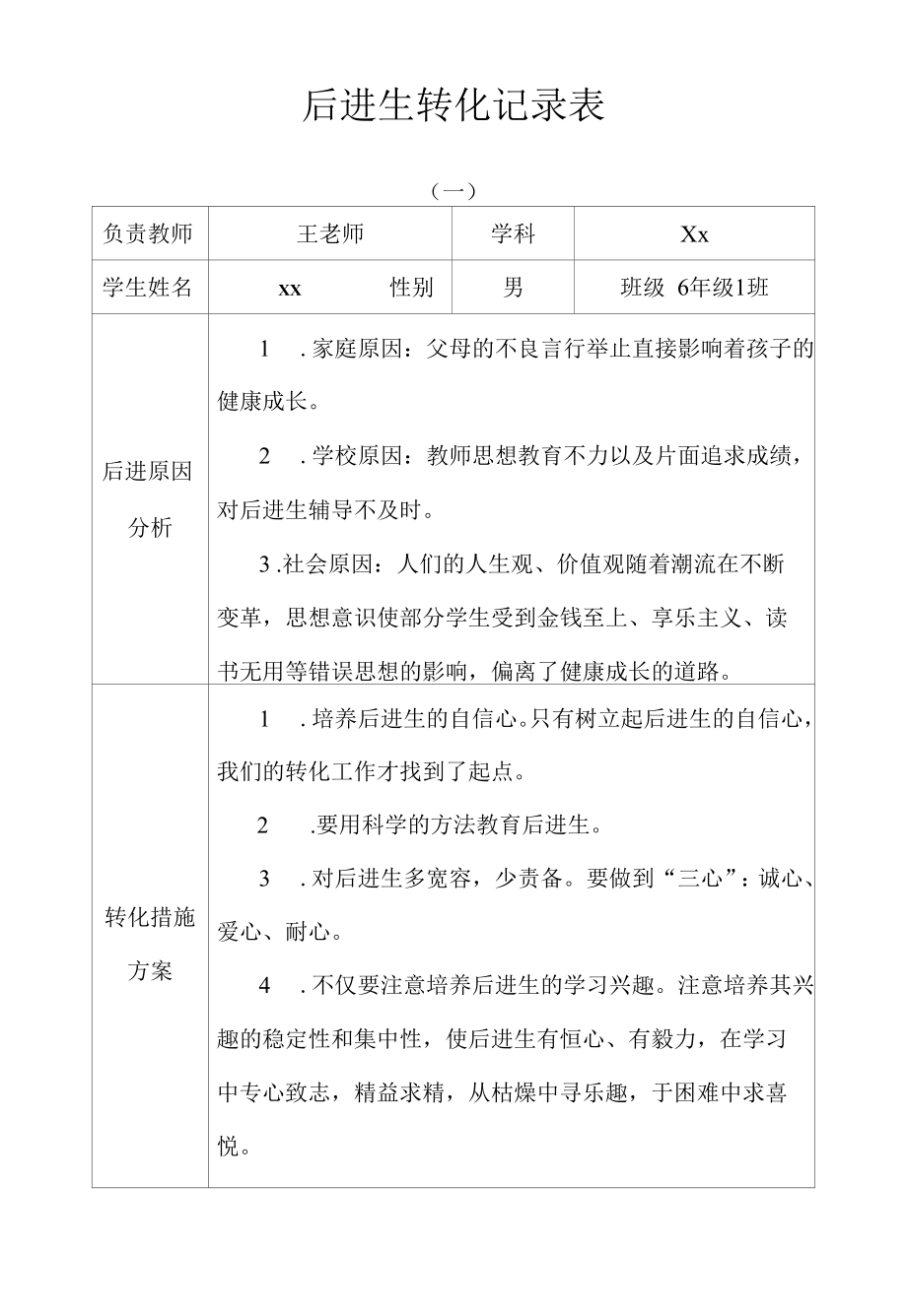 后进生转化记录3篇.docx_第1页