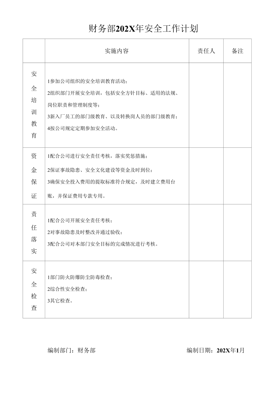 各部门年度安全工作计划.docx_第2页