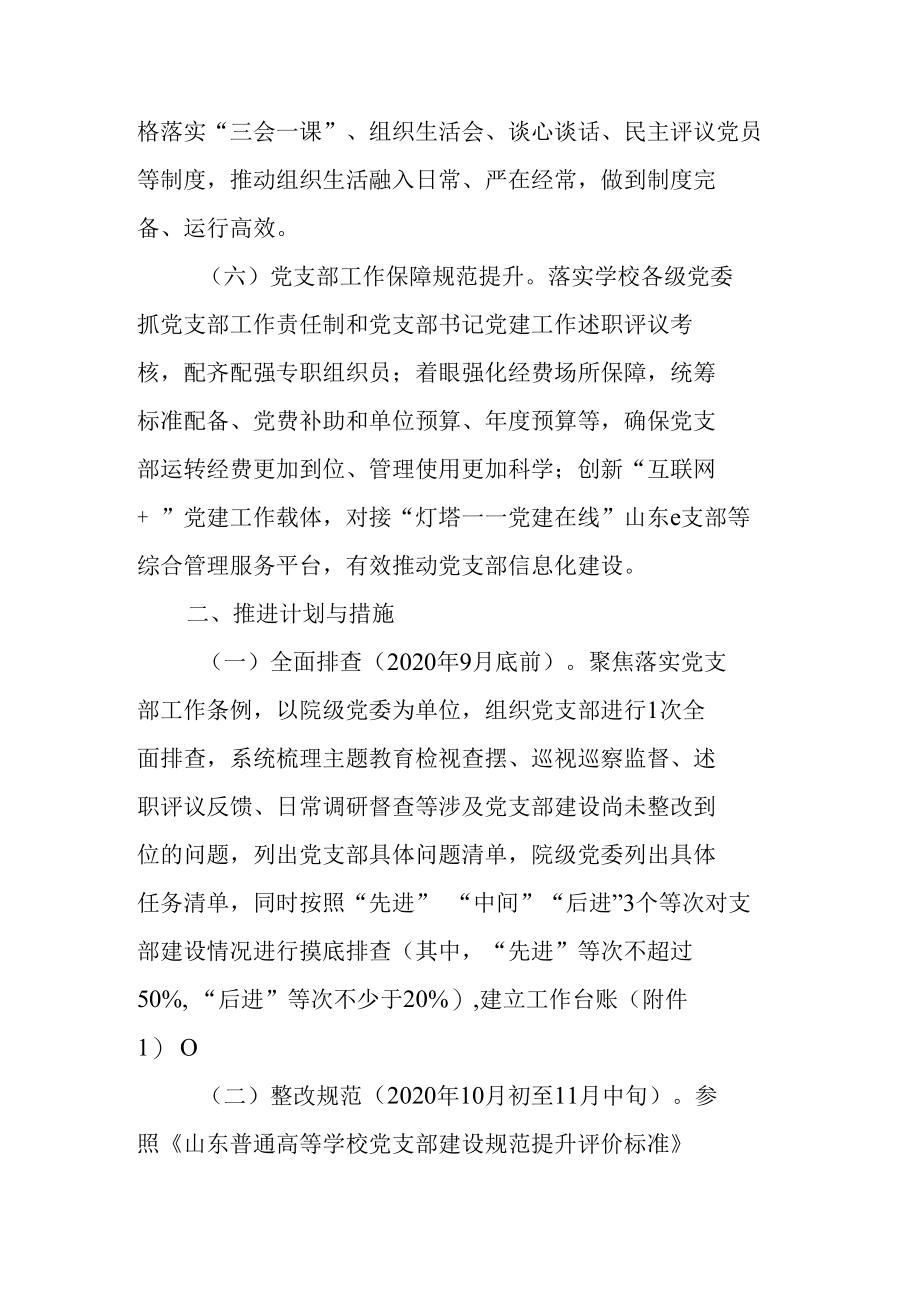 大学委员会党支部建设规范提升工作方案.docx_第3页