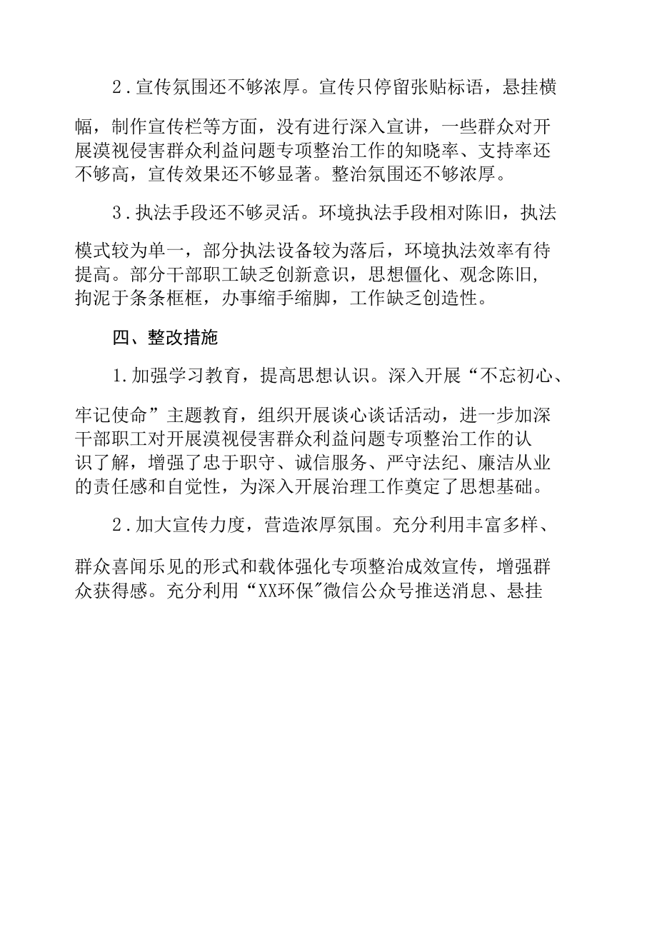 生态环境局开展漠视侵害群众利益问题专项整治工作自查自纠报告.docx_第3页