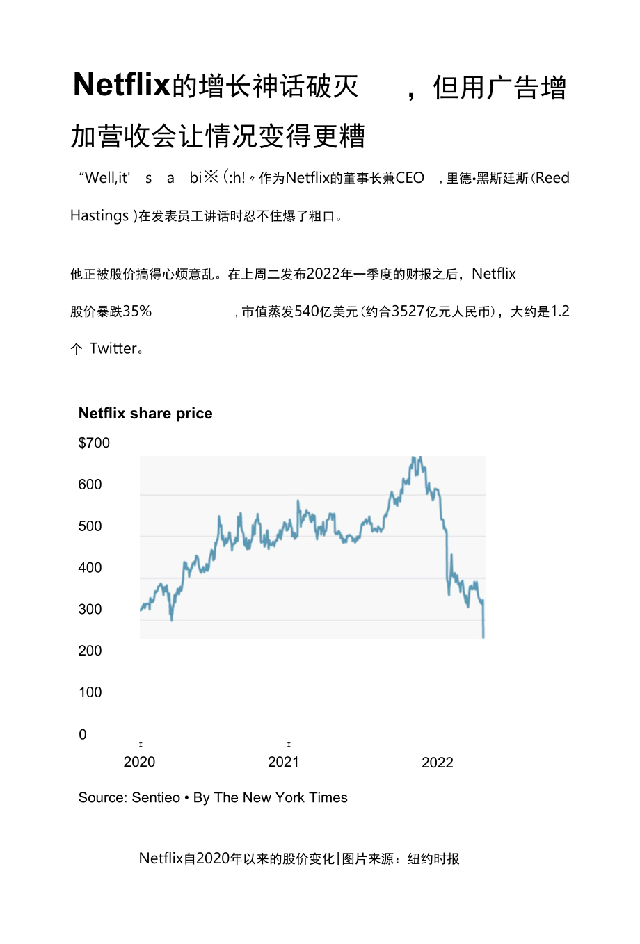 Netflix的增长神话破灭 但用广告增加营收会让情况变得更糟.docx_第1页