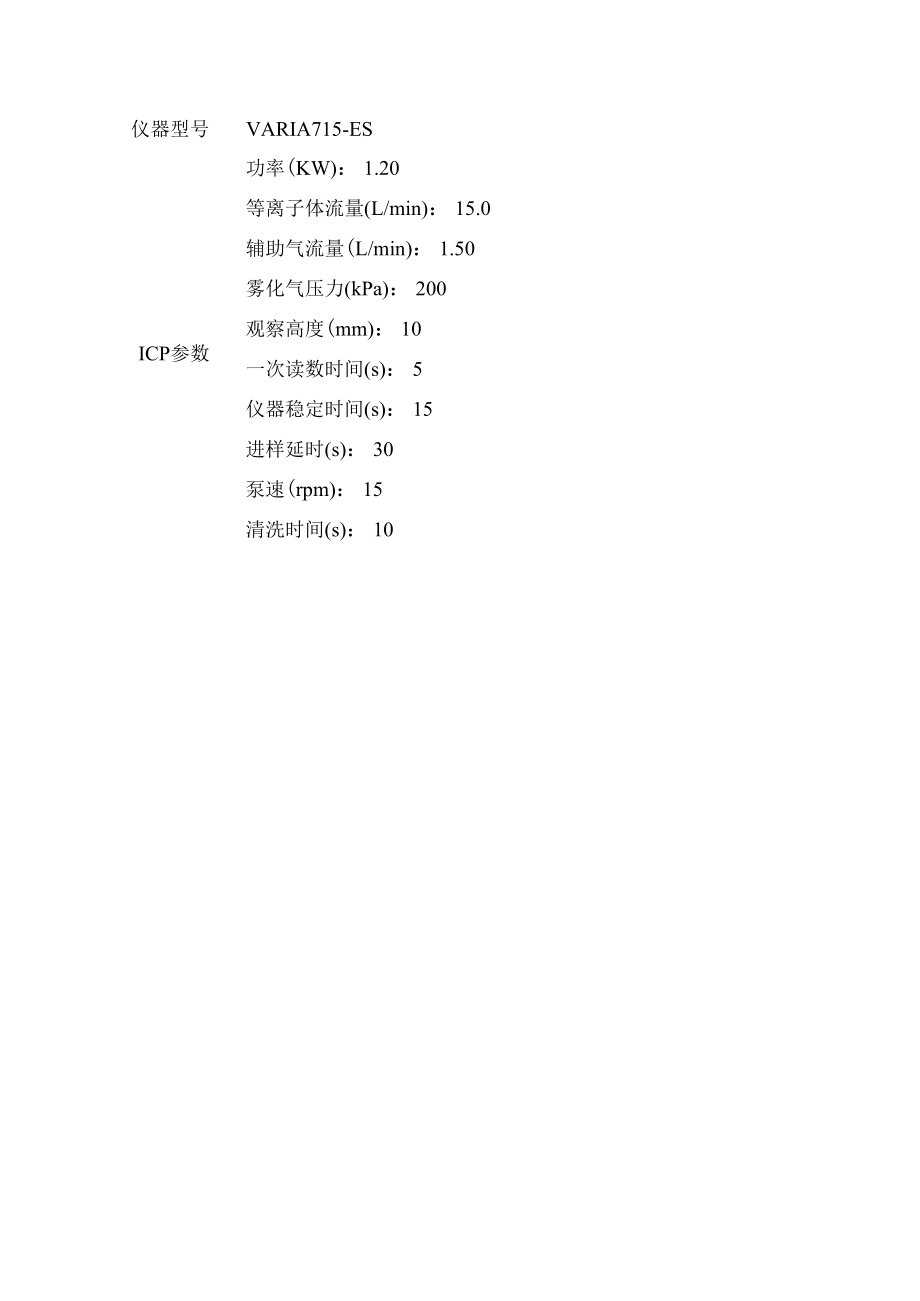 ICP仪器参数.docx_第1页