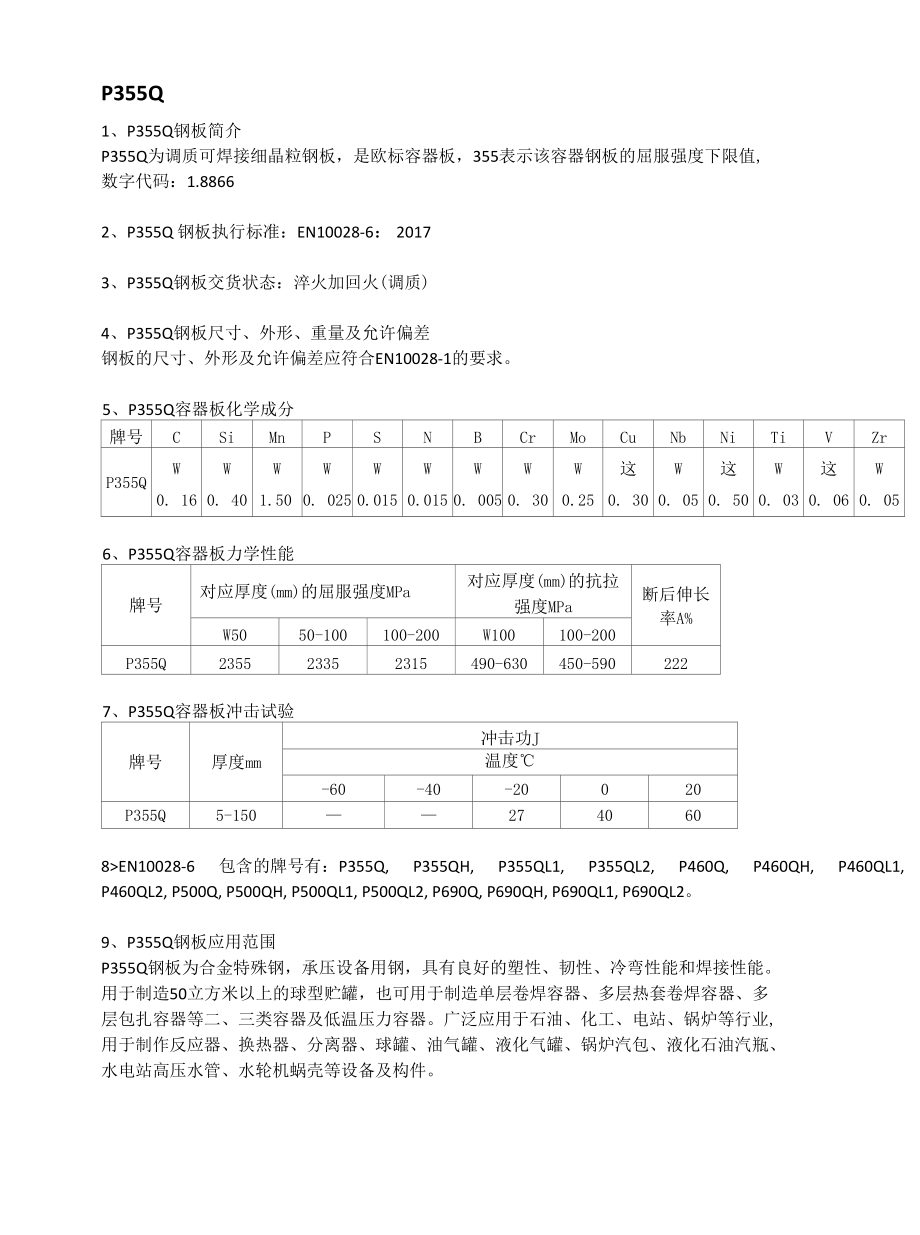 P355Q欧标容器板执行标准及钢板熔炼分析.docx_第1页